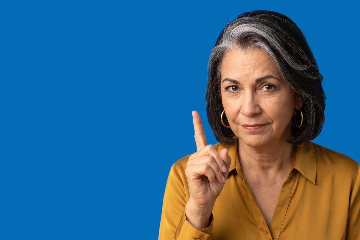 Mirta raising one finger: told you so.